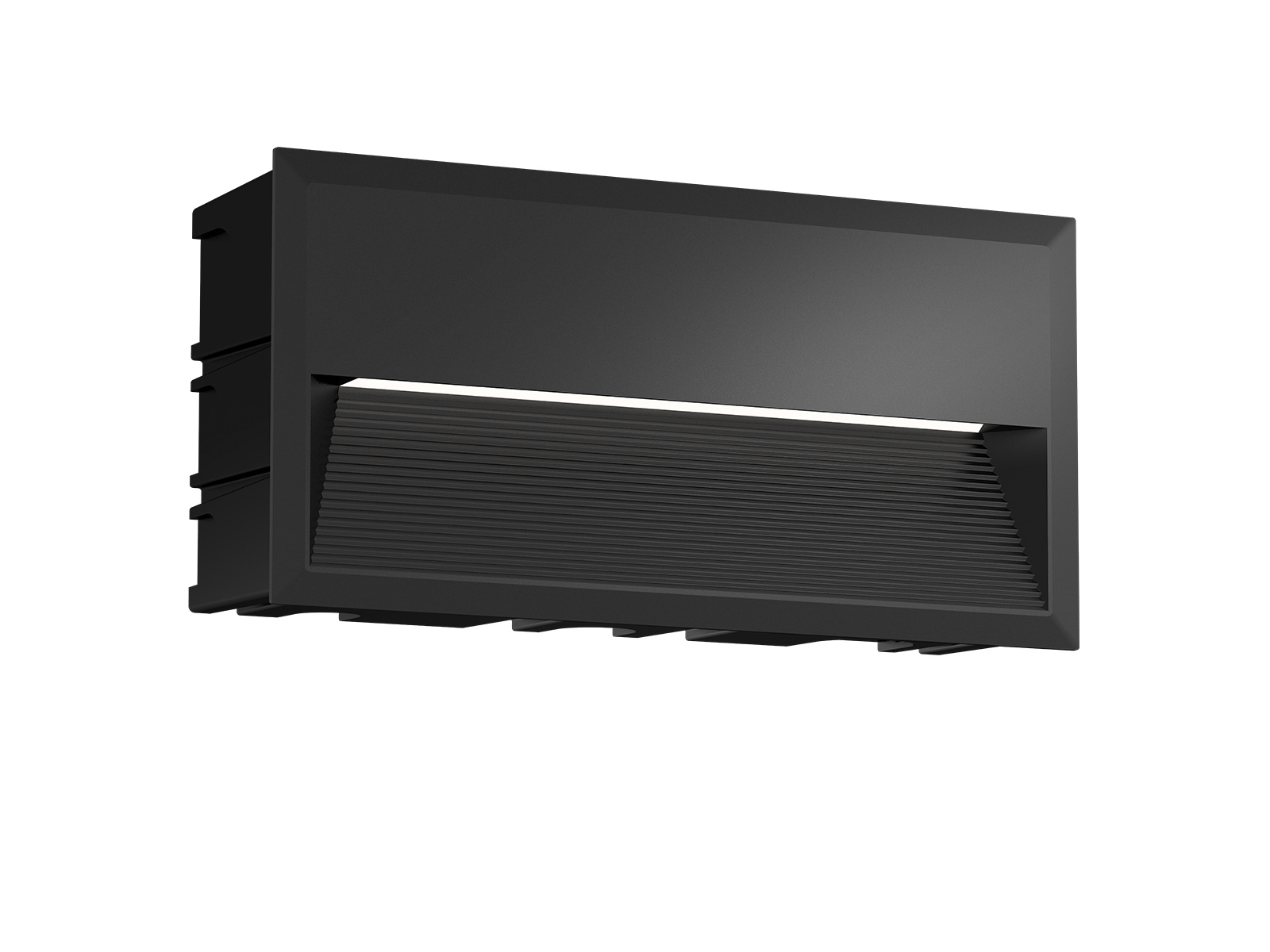 Venkovní nástěnné svítidlo, kulaté zápustné černé 1x5W, 3000K